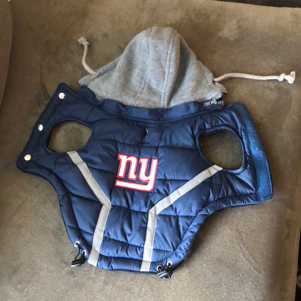 Giants dog puffer coat